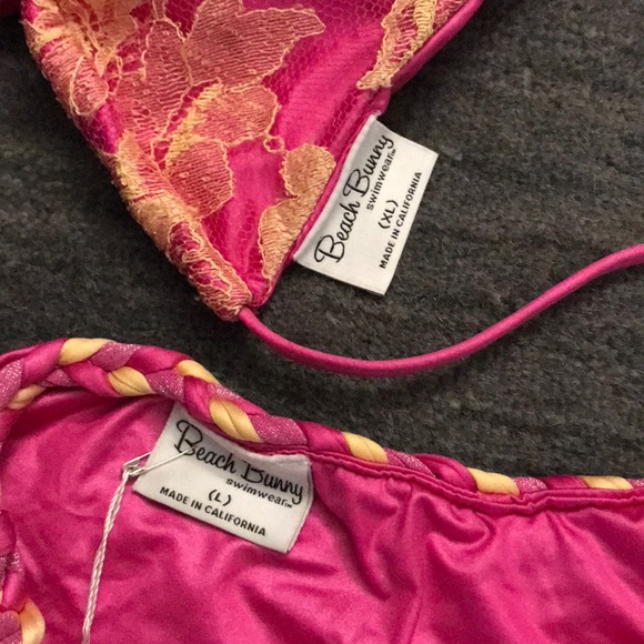 Beach bunny pink lace bikini - Picture 2 of 3